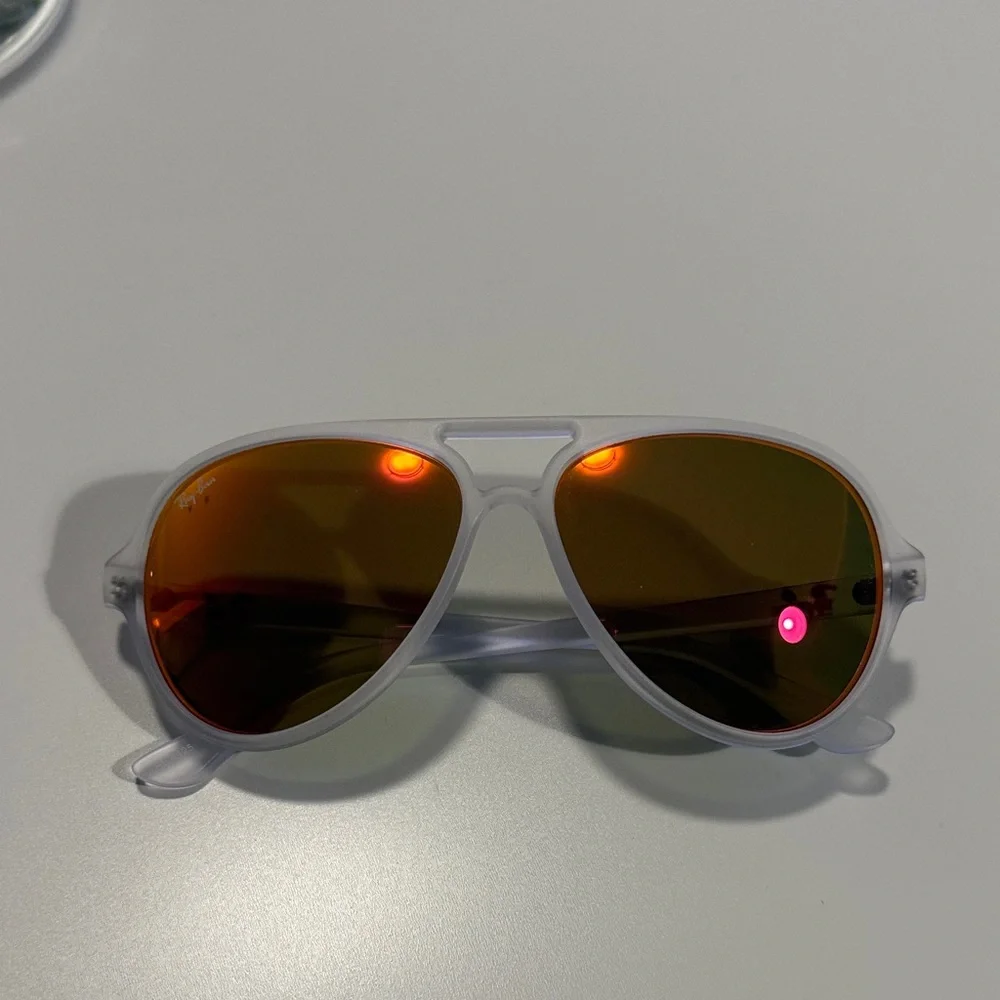 Ray-Ban Aviator Sunglasses with Orange Lenses - Picture 1 of 3
